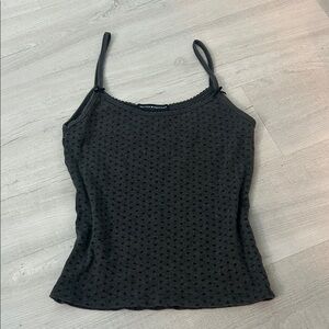 Brandy Melville Black Textured Camisole